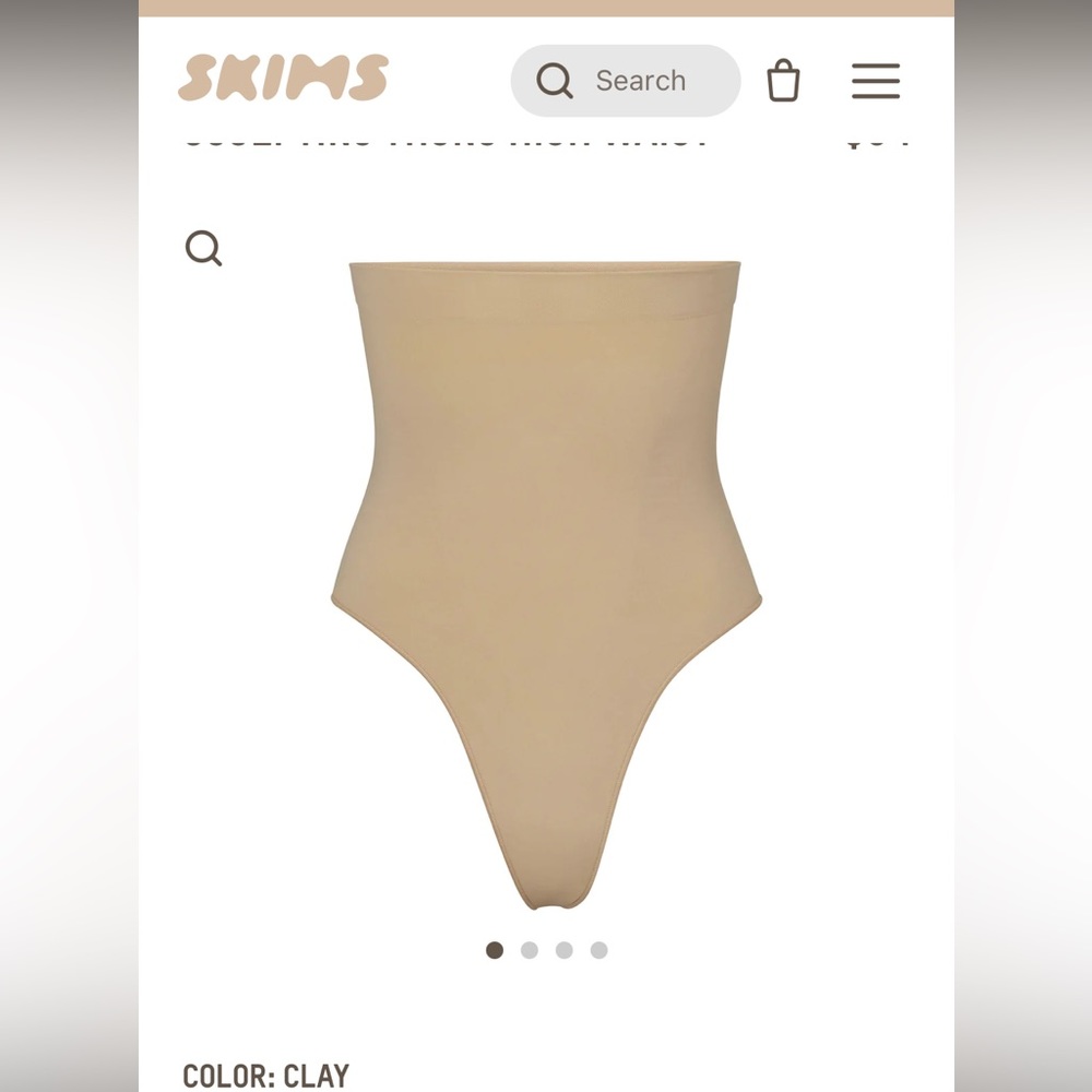 SKIMS SCULPTING THONG HIGH WAIST | CLAY
